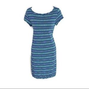 Leota Birds and the Bees geo print jersey dress J16